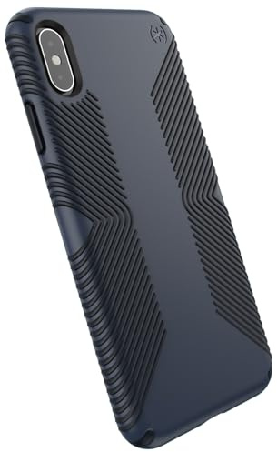 Speck iPhone XS Max Case, Protective Grip Ultra Thin Slim Hardshell Anti Scratch Presidio Cover Case - Eclipse Blue/Carbon Black
