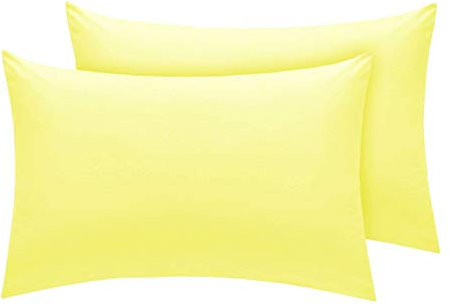 Comfy Nights Pollycotton Pair Of Pillow cases - Lemon
