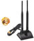 Eightwood Antenne WiFi Exterieur RP-SMA 2.4G / 5.8G 6dBi Antenne WiFi bi-Bande avec Base magnétique Câble 2m Compatible avec Les caméras de Surveillance sans Fil Carte WiFi pour pc
