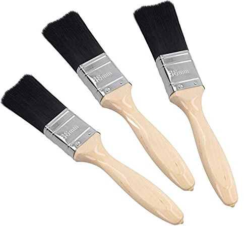 3pc 40mm 1.5 Paint Brush Painters Decorators Decorating With Wooden Handle