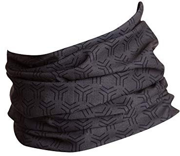 Hilltop Multifunktionstuch, Motorrad Halstuch, Kopftuch, Bandana, Schlauchtuch, Cooles Design in Trendfarben, für Damen und Herren, Farbe/Design:grau schwarz new