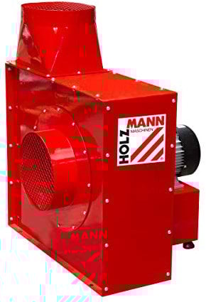 Holzmann Maschinen Rot Absauggebläse 4000W für Facharbeiter, Werkstatt, Industrie
