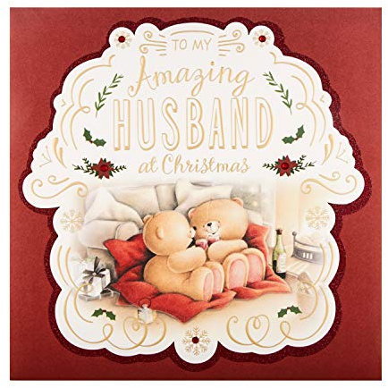 Hallmark Weihnachtskarte für Ehemann – niedliches Forever Friends-Design