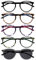 OPULIZE Met 5er-Pack Lesebrille Mit Sonne Leser Runden Schwarz Braun Lila Grün Grau Herren Damen RRRRS60-12567 +1,00