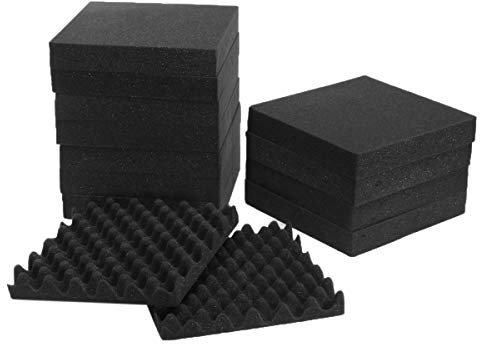 RanDal Akustische Schallbehandlung 24Pcs gewundener Ei-Profil-Schaum-Verkleidungen Schallschutz-Schaum