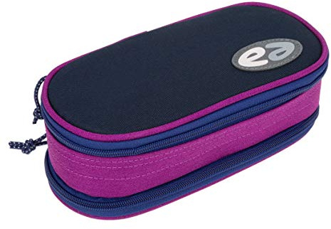 YZEA 2 Teile Set Mäppchen ETUI Box by Take it Easy + 6er Pack Buntstifte (Style Anthrazit-Pink)