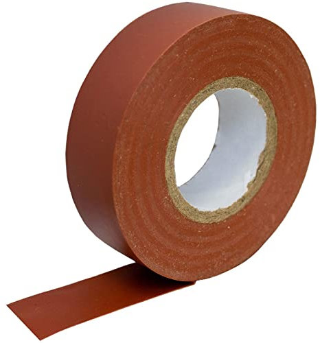 Lumonic 5x 1 rollo de cinta aislante de PVC 19mm x 20m cinta adhesiva marrón Isotape I Adecuado para electricistas y aficionados I Cinta aislante en varias longitudes y colores