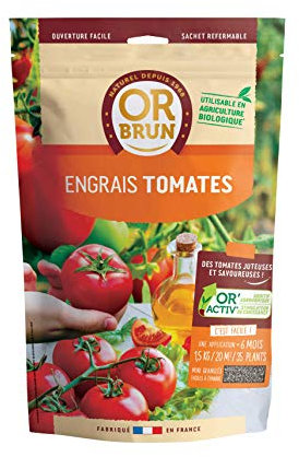 Or Brun Engrais Tomates 1,5 KG | Stimule la croissance des Fruits et Légumes | Utilisable en Agriculture Biologique | Fabriqué en France
