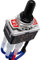 Taiss/Wasserdichter Latching Umpolungsschalter 12V 10A DC-Motorsteuerung 6-poliger 3-Positionen EIN/Aus/EIN Metall-DPDT-Kippschalter mit wasserdichter Kappe und 21-mm-Leitungen E-TEN-1322-DMX