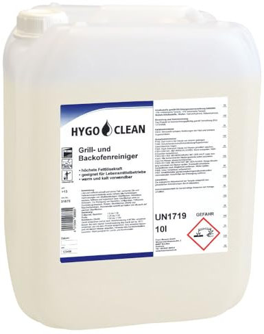 1 Stück Hygoclean Grill- und Backofenreiniger, V: 10l, transparent, Grillreiniger, Backofenreiniger, Fettreiniger
