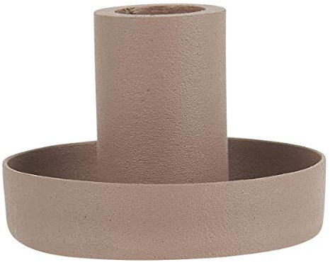 IB Laursen - Kerzenhalter, Kerzenständer - für dünne Kerzen - Aluminium, Metall - Malva - 4 x 5 cm