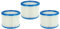 vhbw Filterset 3x Faltenfilter kompatibel mit Metabo ASA 25 L PC, ASA 30 L PC Inox Nass- und Trockensauger - Filter, Patronenfilter