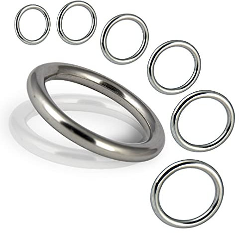 PROTECH 1 Stück O-Ring Edelstahlringe - Ring 10x60mm Rundringe aus rostfreiem Edelstahl A4 V4A geschweißt poliert Metallring