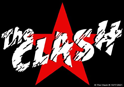 The Clash Aufkleber Logo Red Star Bands Musik Punk Rock Sticker ca. 14x10 cm