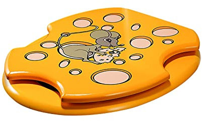 FUZHAOD Transparenter WC-Sitz, EIN-Knopf-Schnell UVO-förmiger Slow-Down-Schnellverschluss-Harz-WC-Sitz, Geeignet Für Familienbadezimmer(Color:Gelb)