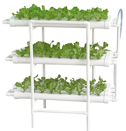 LENJKYYO Hydroponic Grow Kit Hydroponic System con tubo in PVC a 3 strati professionale 108 posizioni per impianti idroponici 12 sistemi idroponici per la coltivazione di piante senza terra Smart