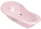 Hylat Baby Hug Me Rose Baignoire Bébé avec Bouchon de Vidange et Thermomètre Vaignoire Antidérapante pour nouveau-nés et bébés jusqu'à 12 mois, en plastique sans BPA, Baignoire pour Enfants
