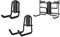 ClosetMaid MaxLoad 3-Pack Garage Hooks & Hangers Wall Mount Heavy Duty Storage for Long Handle Tools, Cords, Hoses, Shovels, Rakes, Brooms, Black