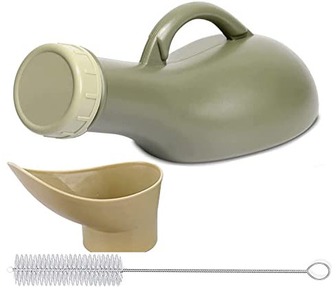 Atoke Urinalflasche, tragbar, Unisex, auslaufsichere Urinflasche für Männer, WeeFlasche mit weiblichem Aufsatz, männliche Urinflasche, auslaufsicher für ältere Menschen und Patienten für Auto,