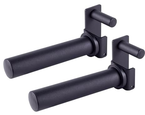 AmStaff Olympic Weight Plate Holder for Power & Squat Racks – Available 2x2 – 2.5x2.5 – 3x3 Inch Tube Sizes – Weight Plates Horn Storage Attachment for Power Squat Rack – (Pair) (2x2 Tube Racks)