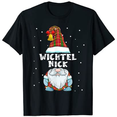 Herren Wichtel Nick Partnerlook Vornamen Weihnachtsoutfit T-Shirt