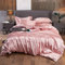 Housse de couette douce comme de la soie - Couleur unie - Satinée avec fermeture éclair - Ultra douce lavable - 150 x 200 cm - Rose A