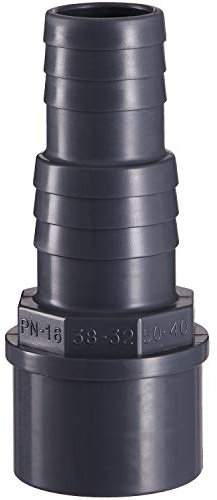 LionFlex PVC Druckschlauchtülle Schlauchtülle Drucktülle Klebestutzen Schlauchverbinder Pool Teich (PVC Druckschlauchtülle DN 50x38x32 mm)