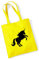 Huuraa Jutebeutel Einhorn Silhouette Tasche Baumwolle 10 Liter Größe Yellow mit Motiv für alle Unicorn Fans Geschenk Idee für Freunde und Familie