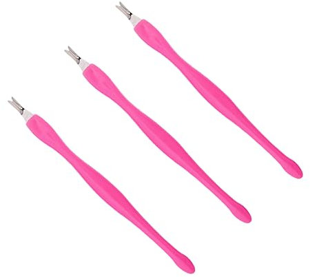 Lmyzcbzl Cuticule à Ongles Fourches, 3 Pcs Cuticules Trimmer Pusher, Double Tête Pousseurs Cuticulaires, Nail Art Fourche, pour Manucure, Pédicure
