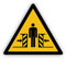 Warnzeichen (W019) Warnung vor Quetschgefahr - Dreieckiges Warnschild - Signalgelb (RAL 1003) nach DIN EN ISO 7010