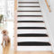 Weigudoc 15 Stück Treppenstufen Matten rutschfeste, Halbrunde Selbstklebende Stufenmatten 65x24 cm, Treppen-Teppich Innen Treppenläufer Schutz für Kinder Ältere Haustiere Halbrunde (grau)