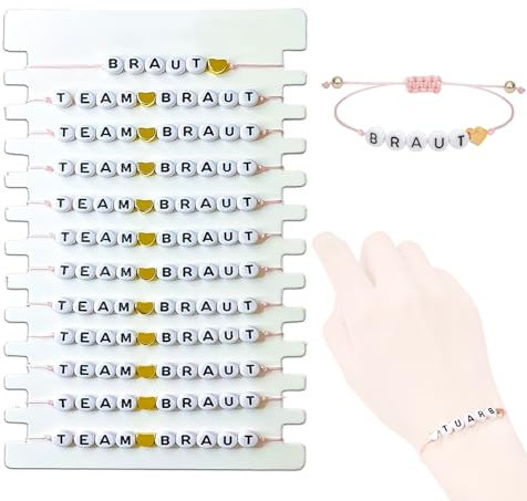 HSLXBY Brautarmband, 12 Stck Brautjungfer Armbnder, Bachelorette-Armband, Braut & Team Braut Bracelets Armband, Jga Armbnder, Geeignet Zum Anstehen Fr Hochzeiten