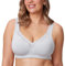 DELIMIRA Women's Non Wired Bras Full Coverage Cotton Comfort Bra Plus Size Non Padded Soft Bras French Gray 48E