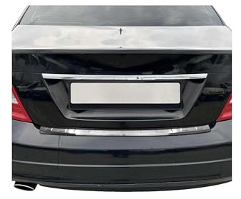 OMAC Ladekantenschutz für Mercedes C Klasse S204 2007-2014 Chrom gebürstet | Stoßstangenschutz, fahrzeugspezifische Passform