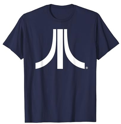 Atari White Logo Vintage 80s Gaming Retro Fun Style T-Shirt