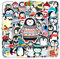Penguin Aufkleber Pinguine Stickers 50 Stück Skateboard Graffiti Aufkleber Motorräder Fahrrad Snowboard Gepäck Laptop Auto Koffer für Kinder und Jugendliche Wasserdichte Vinyl Aufkleber
