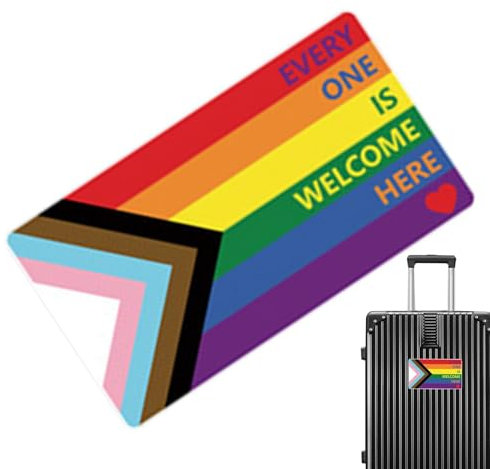 Stolzer Regenbogenflaggenaufkleber, Regenbogenflaggenaufkleber für Auto | LGBT Pride Autoaufkleber | Progress Pride Regenbogen-Flaggen-Aufkleber, selbstklebender LGBT-Stoßstangenaufkleber für Motorräd