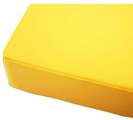 Generisch Kissen, Dickes Sitzkissen, rechteckiges, weiches Chaiselongue-Stuhlkissen für den Garten im Freien aus Metall oder Holz, 2- und 3-Sitzer, gelb, 120×30×5cm (47×12×2in)