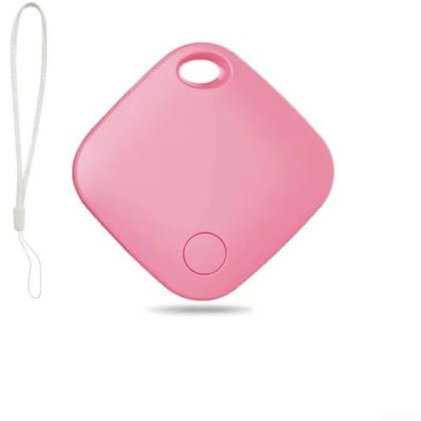 Tragbarer Smart Tag GPS Track Antilost Alarm Mini Locator, für Schlüssel, Taschen (Rosa)