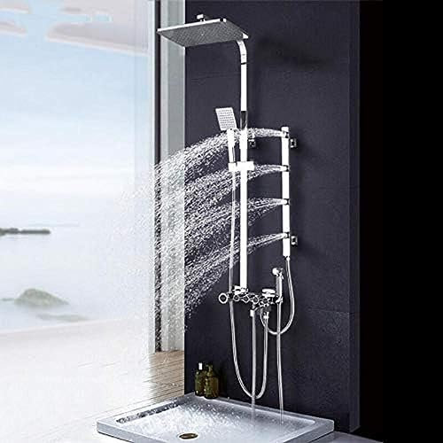 Chrom-Duscharmatur Mit Bidet-Spray, Messing-Mischbatterie, Seitliche Massagedüsen, Drehbarer Wannenauslauf, Pro-Badewannendusche
