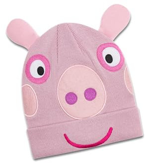 koaa Peppa Wutz Mascot Beanie Kinder 1-8 Jahre - Peppa Pig, Jungen mädchen wintermütze, kindermütze, warme strickmütze, mütze Baby Herbst, Coole strickmützen Kinder, jungenmütze winterhaube, Winter
