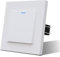 MVAVA Interruptor de luz empotrable, 1 compartimento, 2 vías, con LED, 86 x 86 mm, interruptor de pared, color blanco