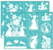 OLYCRAFT 2 Stück 28x22cm Hase Ostern Selbstklebende Siebdruckschablone Kaninchen Mesh Schablonen Osterthema Wiederverwendbare Mesh Schablonen Transfer Für DIY T Shirt Stoffmalerei