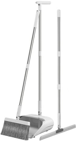 Juego de escoba y recogedor, recogedor y cepillo | Juego de escoba Bumpy, recogedor y escoba para el hogar, escoba plegable y recogedor para cocina, salón y dormitorio, cabezal de escoba puede ser