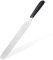 U-Taste Glasurspachtel, Torten Palettenmesser mit 25 cm gerader Edelstahlklinge, Streichpalette mit rutschfestem PP-Griff zum Dekorieren von Kuchen, Backen, Gebäck, Creme, Butter (Schwarz)