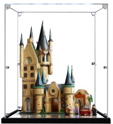 Figuren-Displaybox für LE-GO für 75969 Hogwarrts Astronomie-Turm, staubdicht, transparent, benutzerdefinierte Vitrine (kein Modell) (Spiegel + 2 mm)