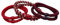 KKNEKKI L'ORIGINAL 6 Stück Haargummis elastisch geflochten Armbänder mehrfarbig (Bordeaux)