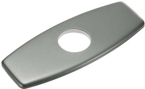 M METERXITY Faucet Deck Plate, 6 Inch Hole Cover Deck Plate for Bathroom/Kitchen Sink, 304 Stainless Steel Escutcheon Faucet Plate [Gray]