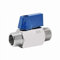 Metallschlauch-Kochschlauchzubehör, 1/8-1 Zoll BSP Stecker auf Stecker Mini Sanitär Kugelhahn SUBlue Griff(3/4)