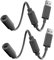 USB-Breakaway-Kabel für Logitech G920, G923, G27, G29 Driving Force, für Thrustmaster Ferrari 458 Spider Racing Wheel Cord, Guitar Hero und Xbox USB-Stecker (2 Stück)